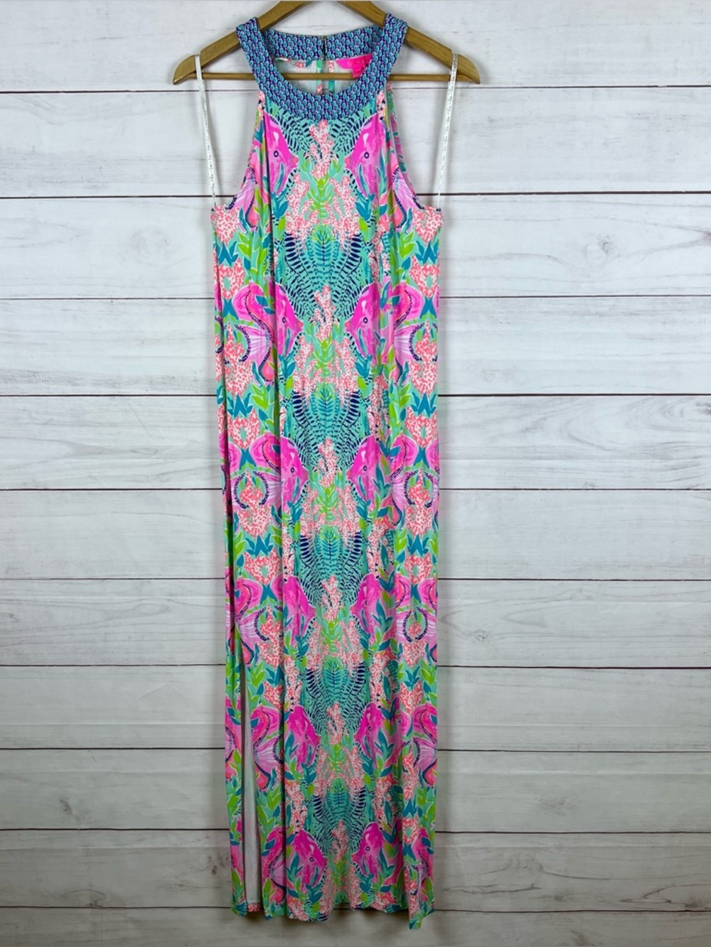 Lilly Pulitzer Monterrey Halter Maxi Dress Women's Medium - Missing Sash